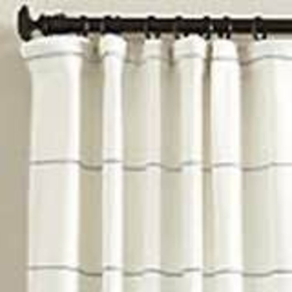 Ballard Designs Set of 2  Bowen Striped Drapery Panels Light Blue 50” x 108”